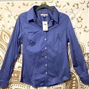 NWT Banana Republic Blue Button Blouse Shirt Top